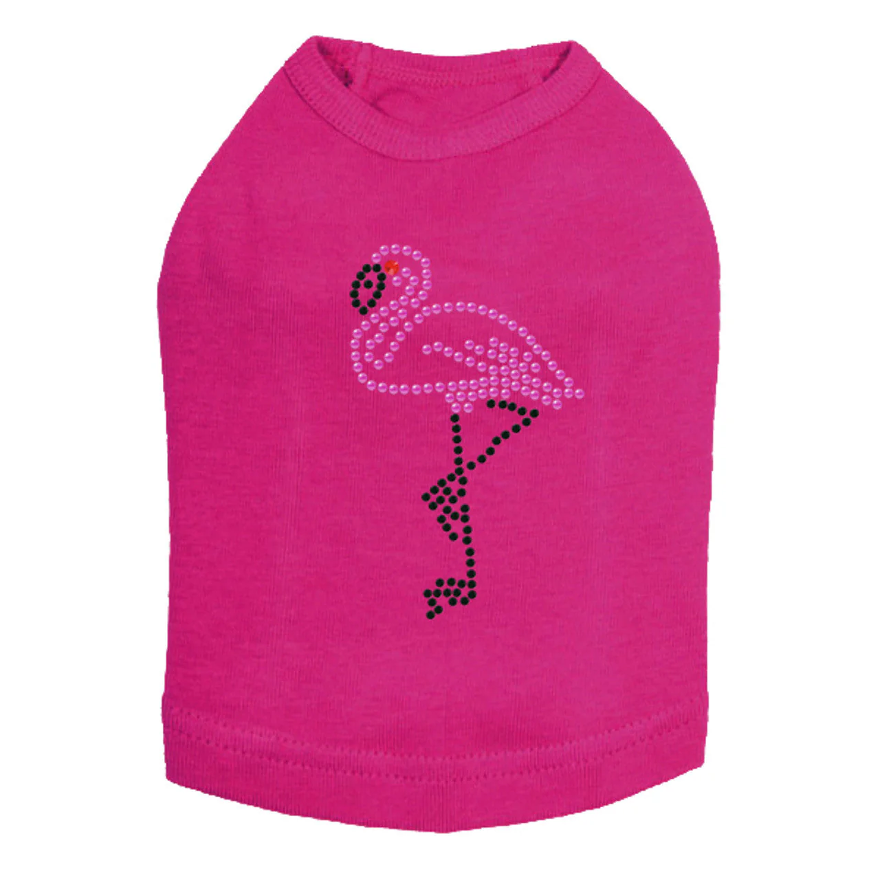 Pink Flamingo with Black Legs (Small) - Dog Tank - Image 13