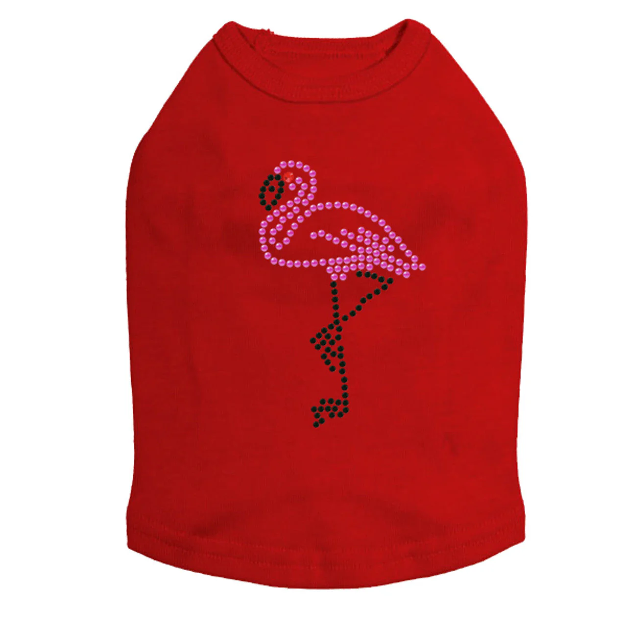 Pink Flamingo with Black Legs (Small) - Dog Tank - Image 8