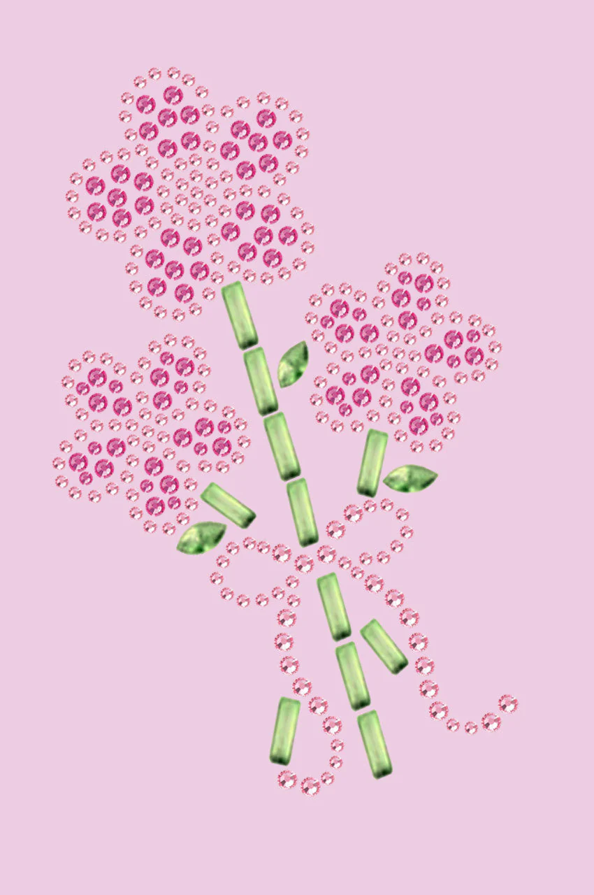 Pink Flower Bouquet - Bandanna - Image 13