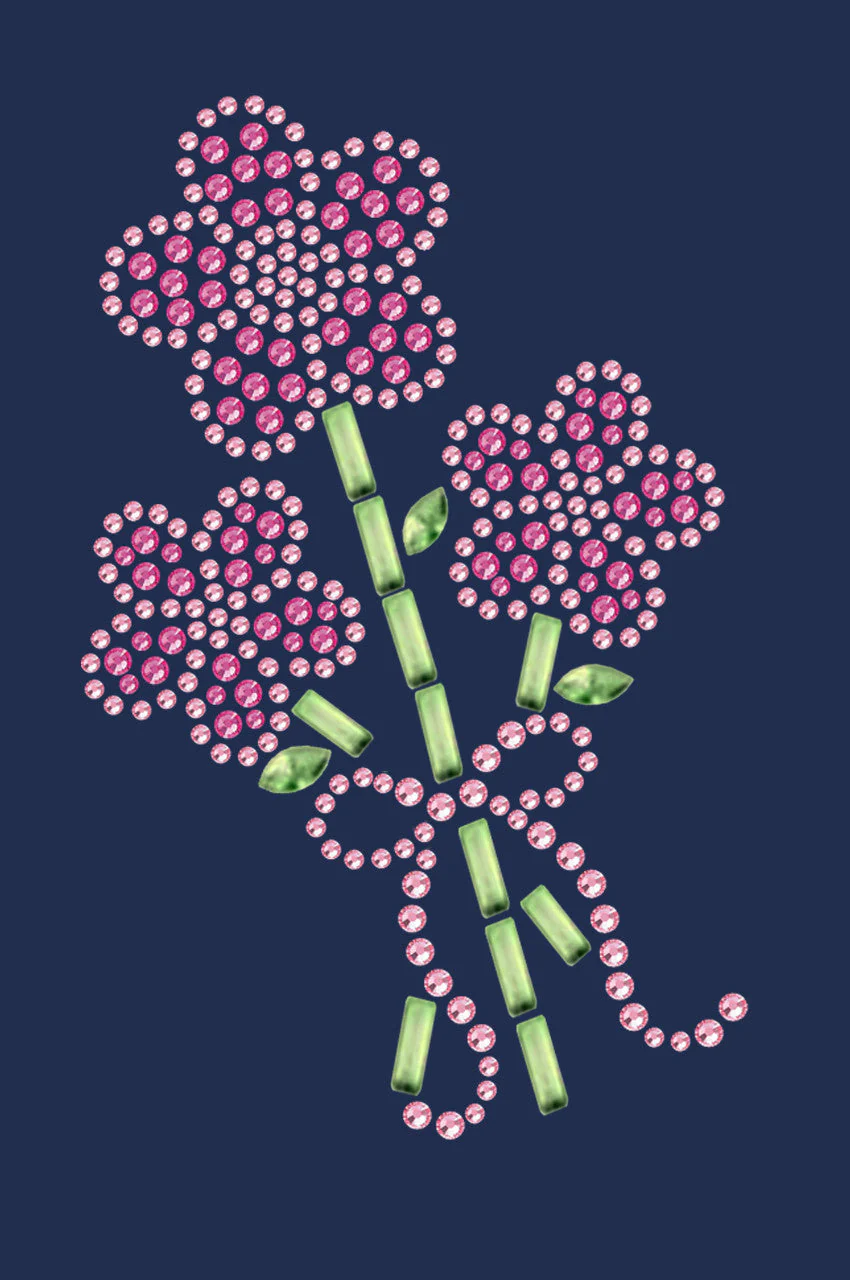 Pink Flower Bouquet - Bandanna - Image 15