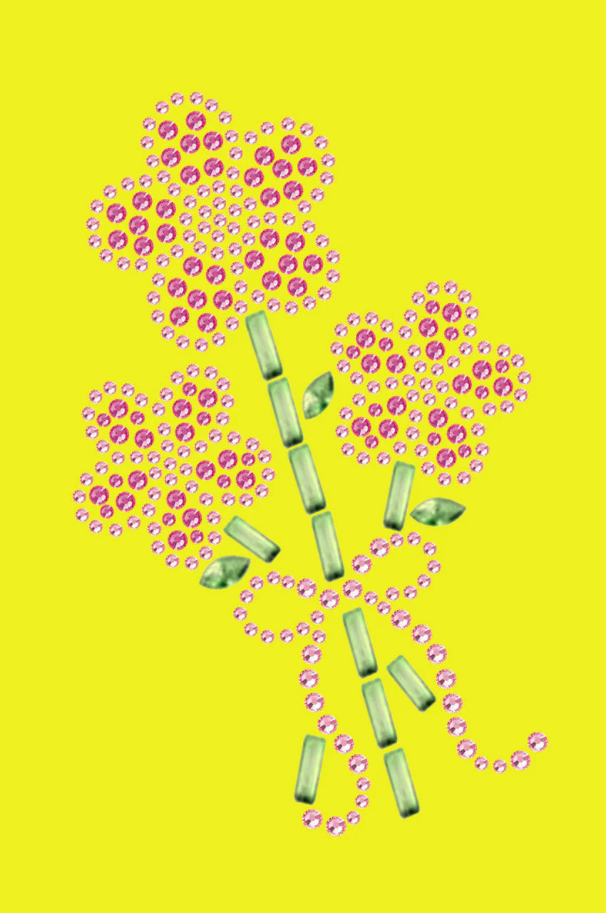 Pink Flower Bouquet - Bandanna - Image 7