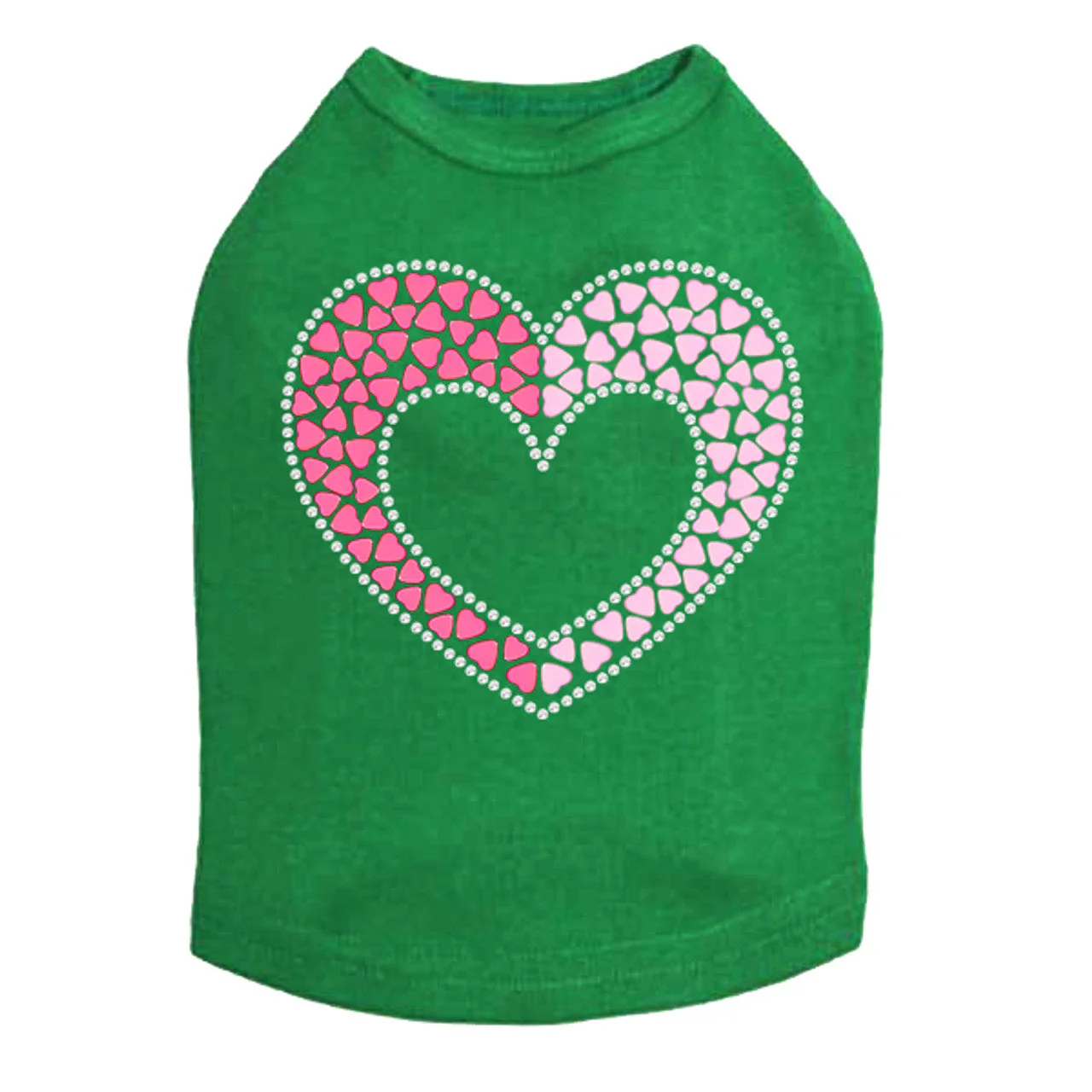 Pink & Light Pink Nailhead Hearts - Dog Tank - Image 11