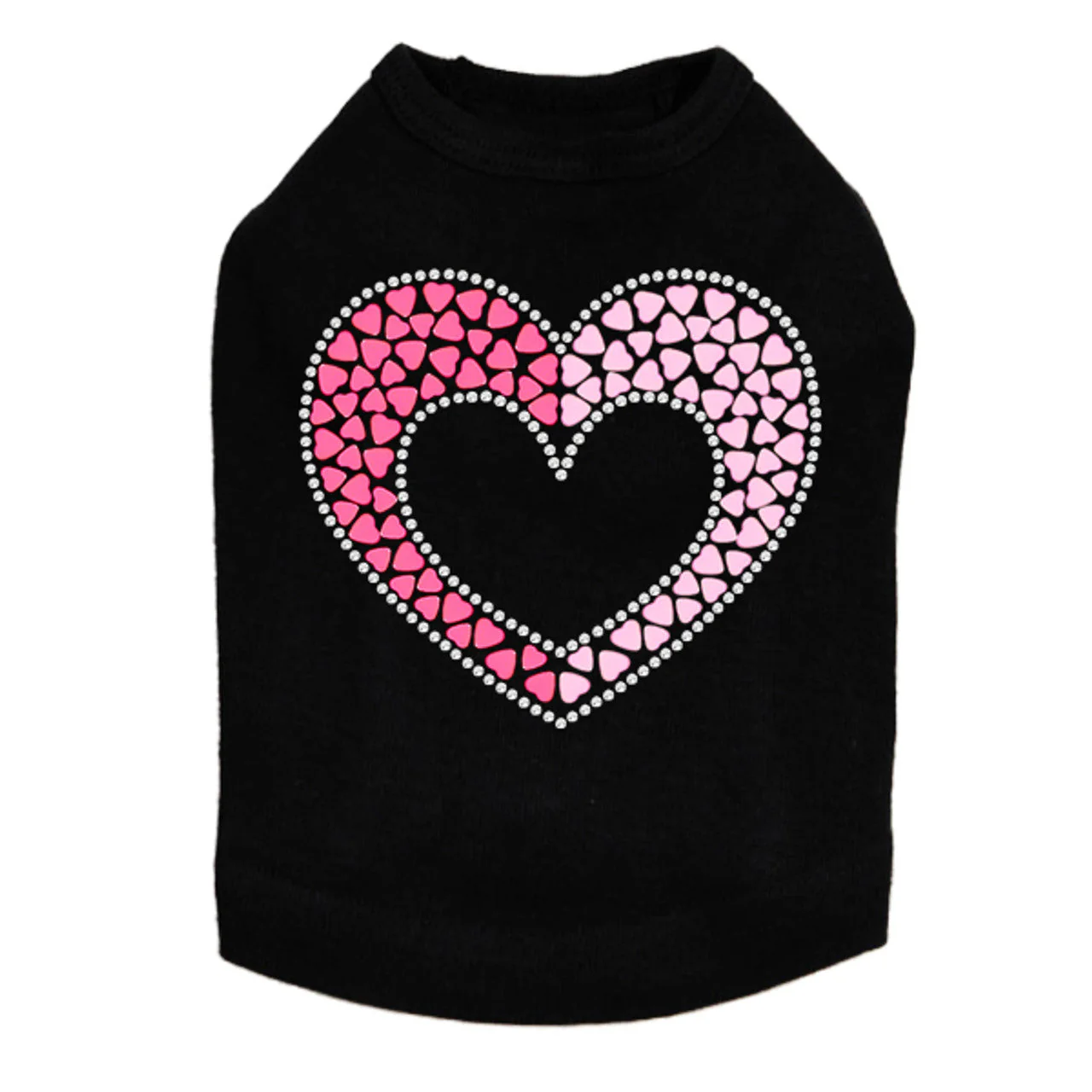 Pink & Light Pink Nailhead Hearts - Dog Tank - Image 13