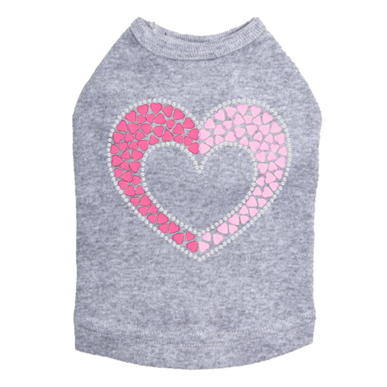 Pink & Light Pink Nailhead Hearts - Dog Tank - Image 17