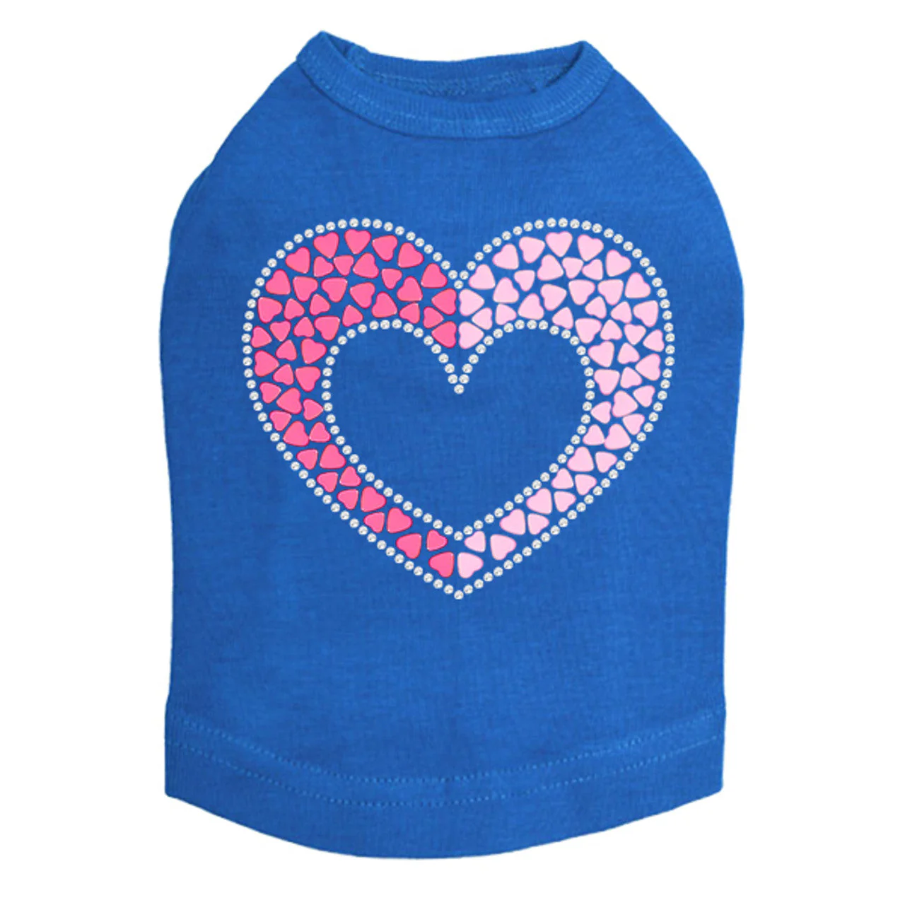 Pink & Light Pink Nailhead Hearts - Dog Tank - Image 18