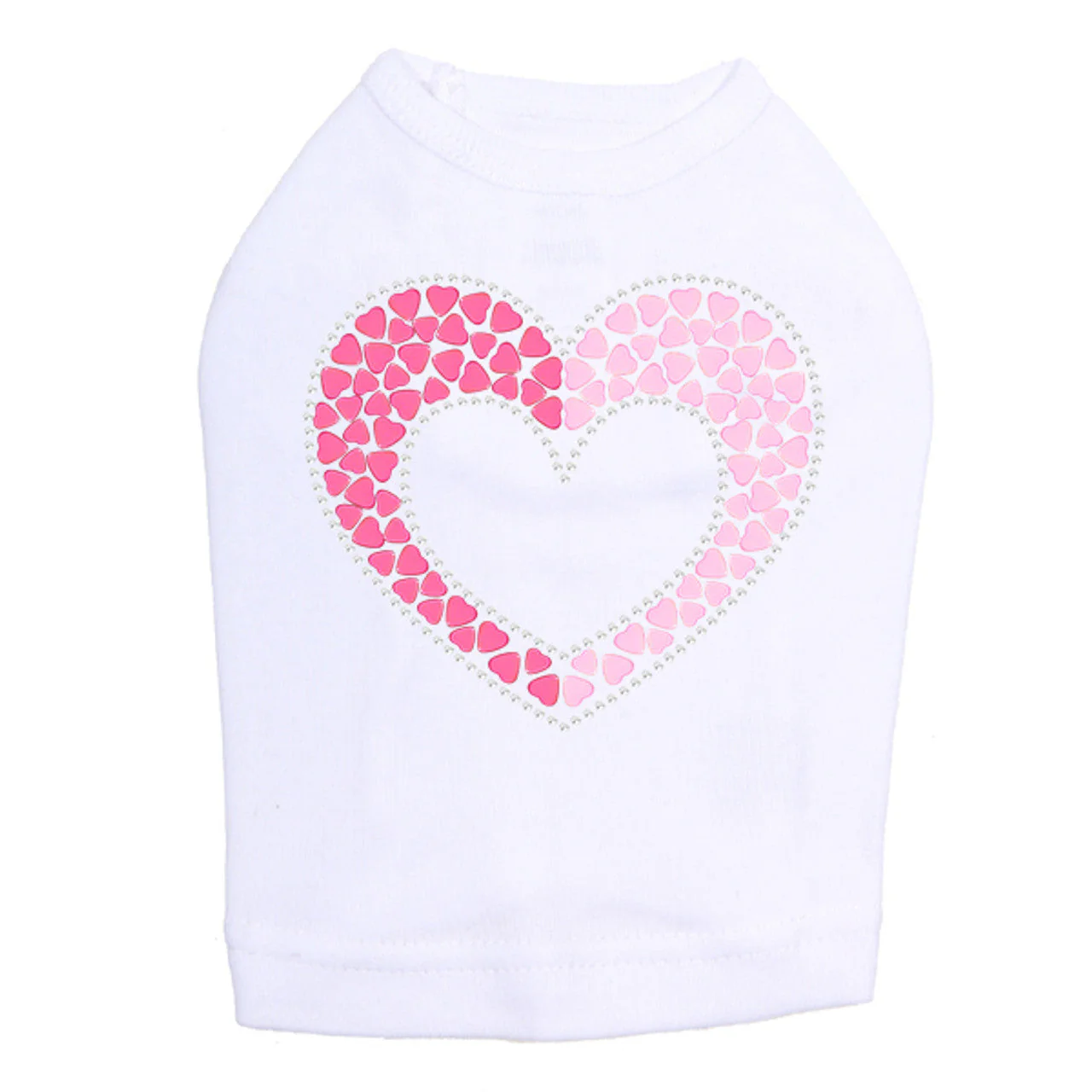 Pink & Light Pink Nailhead Hearts - Dog Tank - Image 4