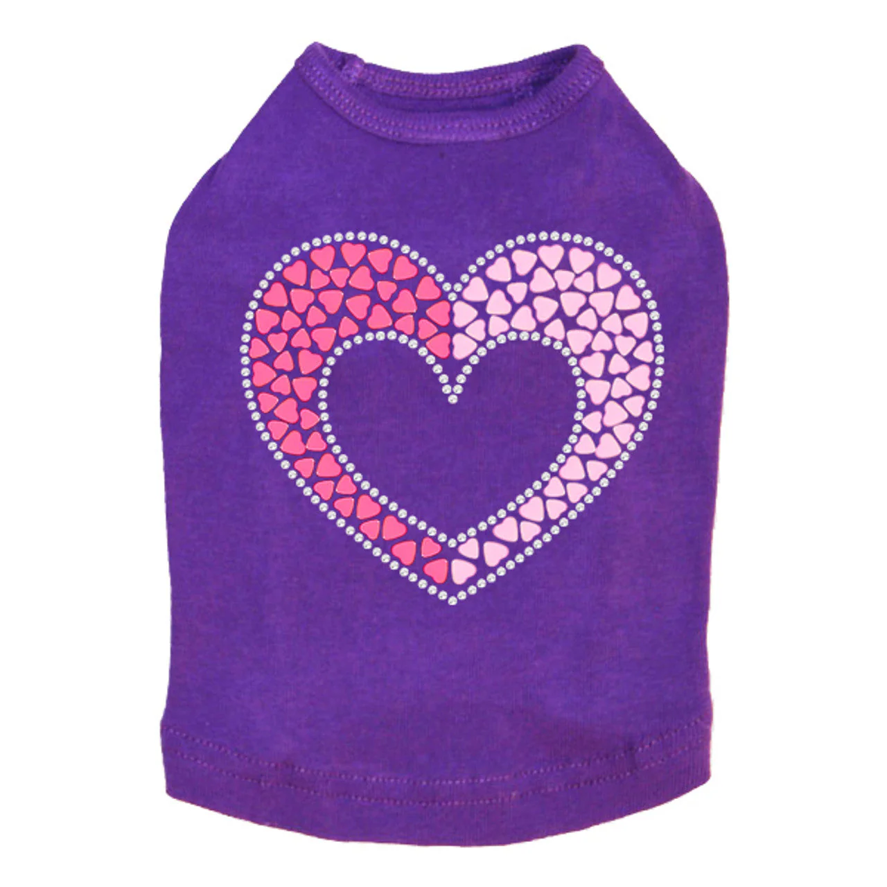Pink & Light Pink Nailhead Hearts - Dog Tank - Image 6