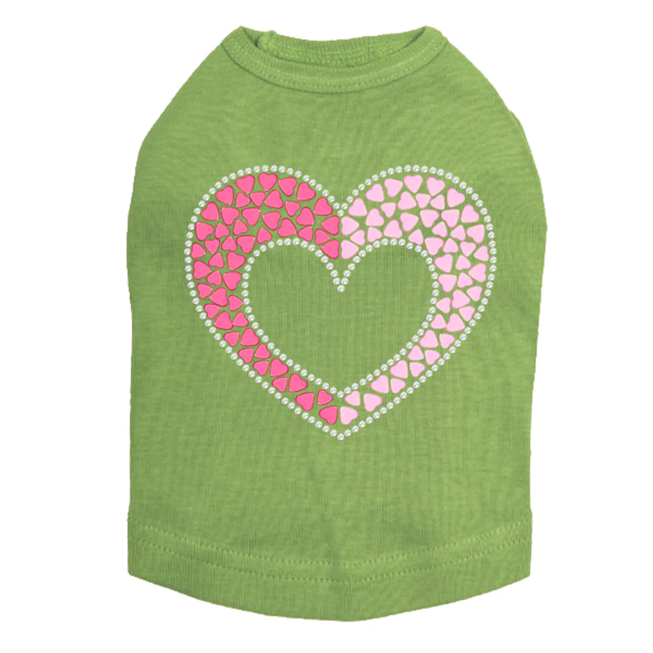Pink & Light Pink Nailhead Hearts - Dog Tank - Image 7