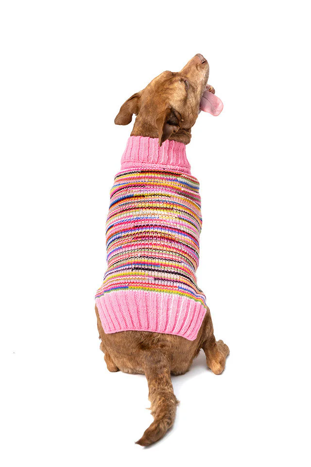 Pink Multi Dog Sweater - Image 3