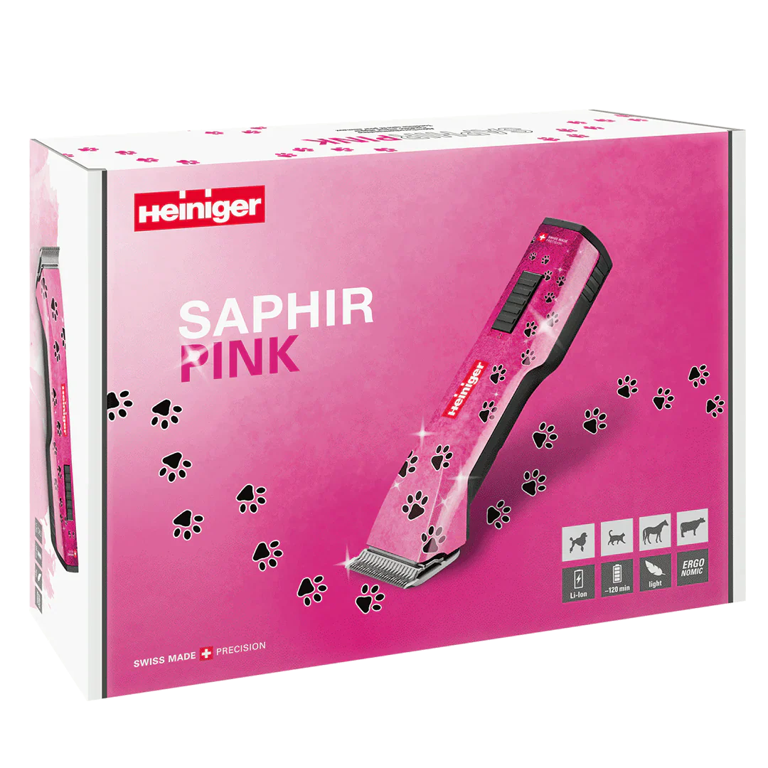 Pink Paws Saphir Cordless Clipper One Battery with 2 Free Drives by Heiniger - Image 5