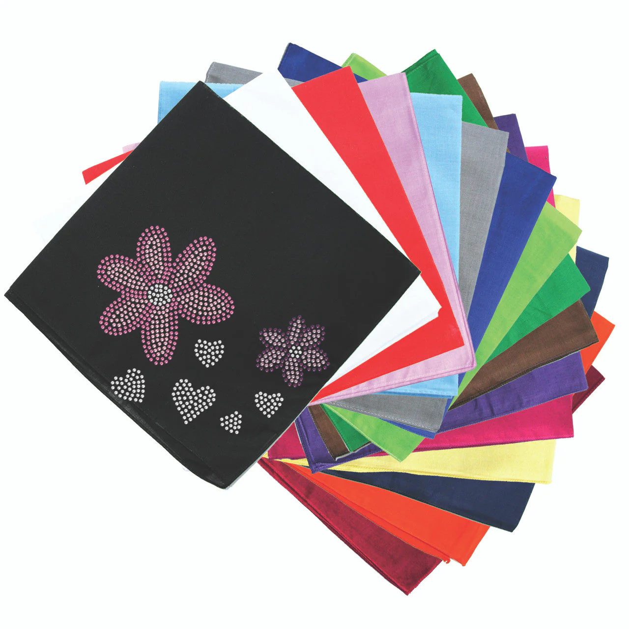 Pink & Purple Flowers - Bandanna - Image 2
