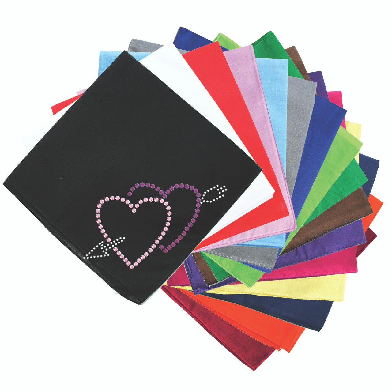 Pink & Purple Hearts with Arrow Bandanna