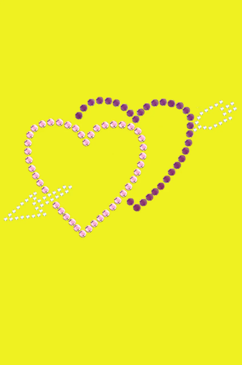 Pink & Purple Hearts with Arrow Bandanna - Image 13