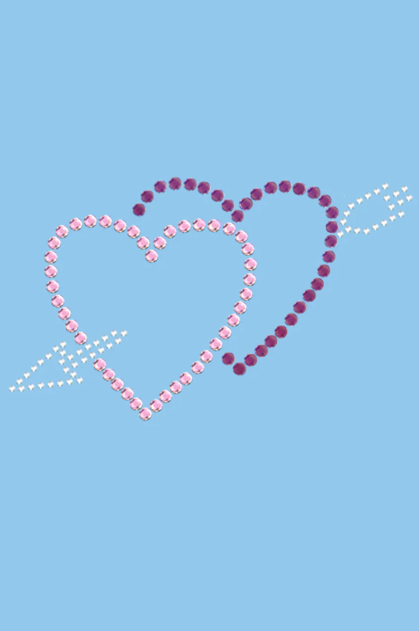 Pink & Purple Hearts with Arrow Bandanna - Image 14