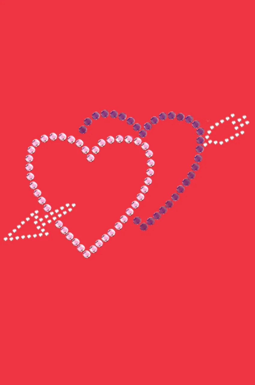 Pink & Purple Hearts with Arrow Bandanna - Image 16