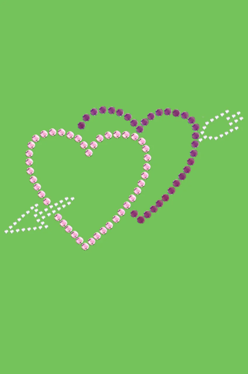 Pink & Purple Hearts with Arrow Bandanna - Image 5