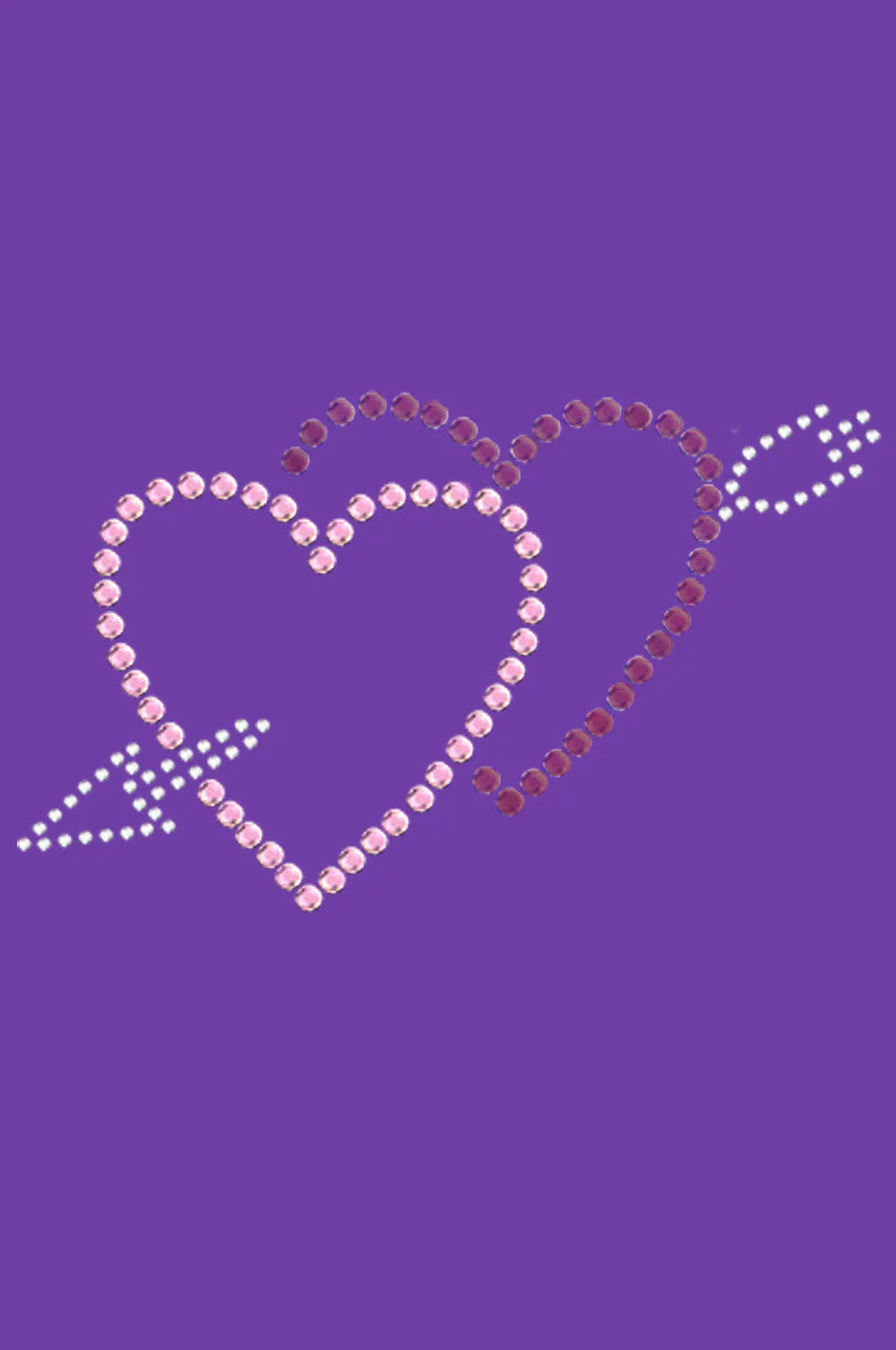 Pink & Purple Hearts with Arrow Bandanna - Image 6