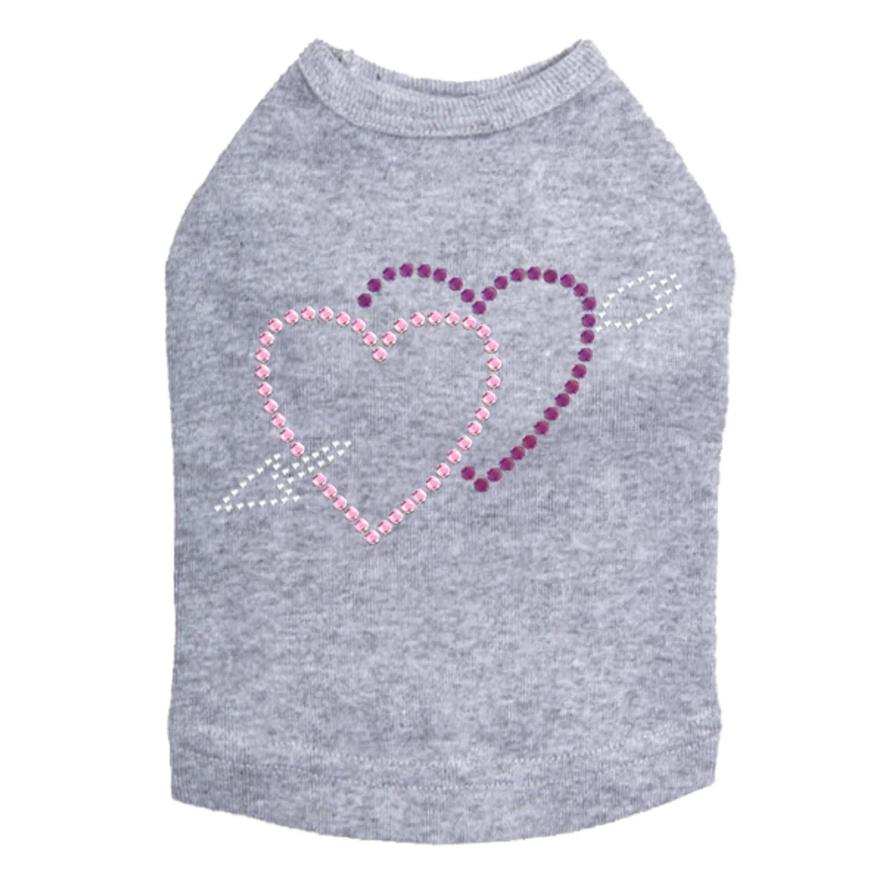 Pink & Purple Hearts with Arrow - Dog Tank - Image 12