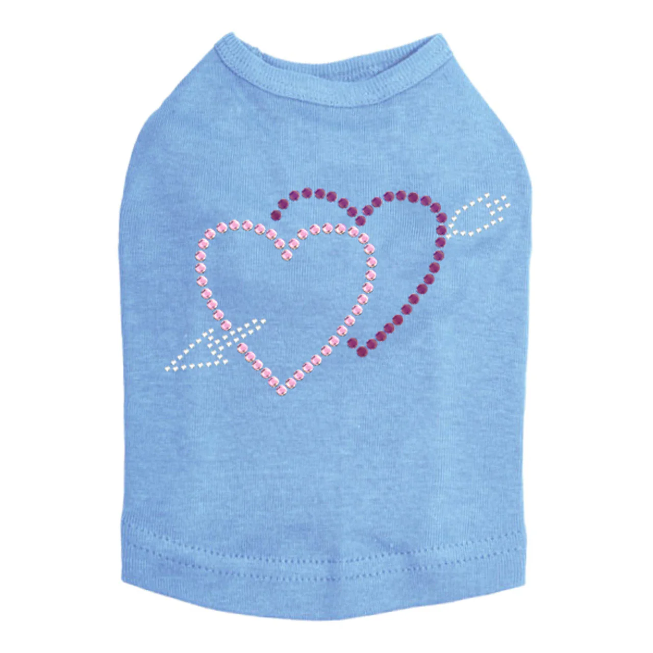 Pink & Purple Hearts with Arrow - Dog Tank - Image 2