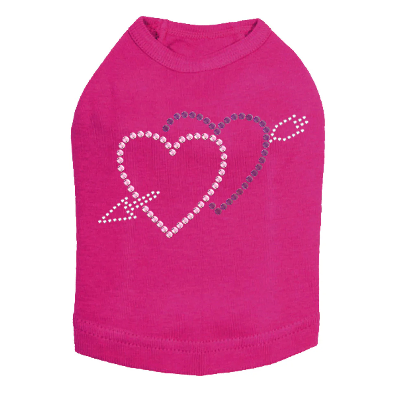 Pink & Purple Hearts with Arrow - Dog Tank - Image 3