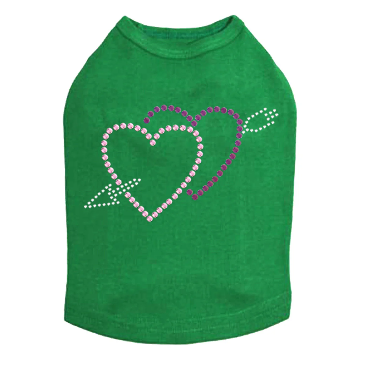 Pink & Purple Hearts with Arrow - Dog Tank - Image 5
