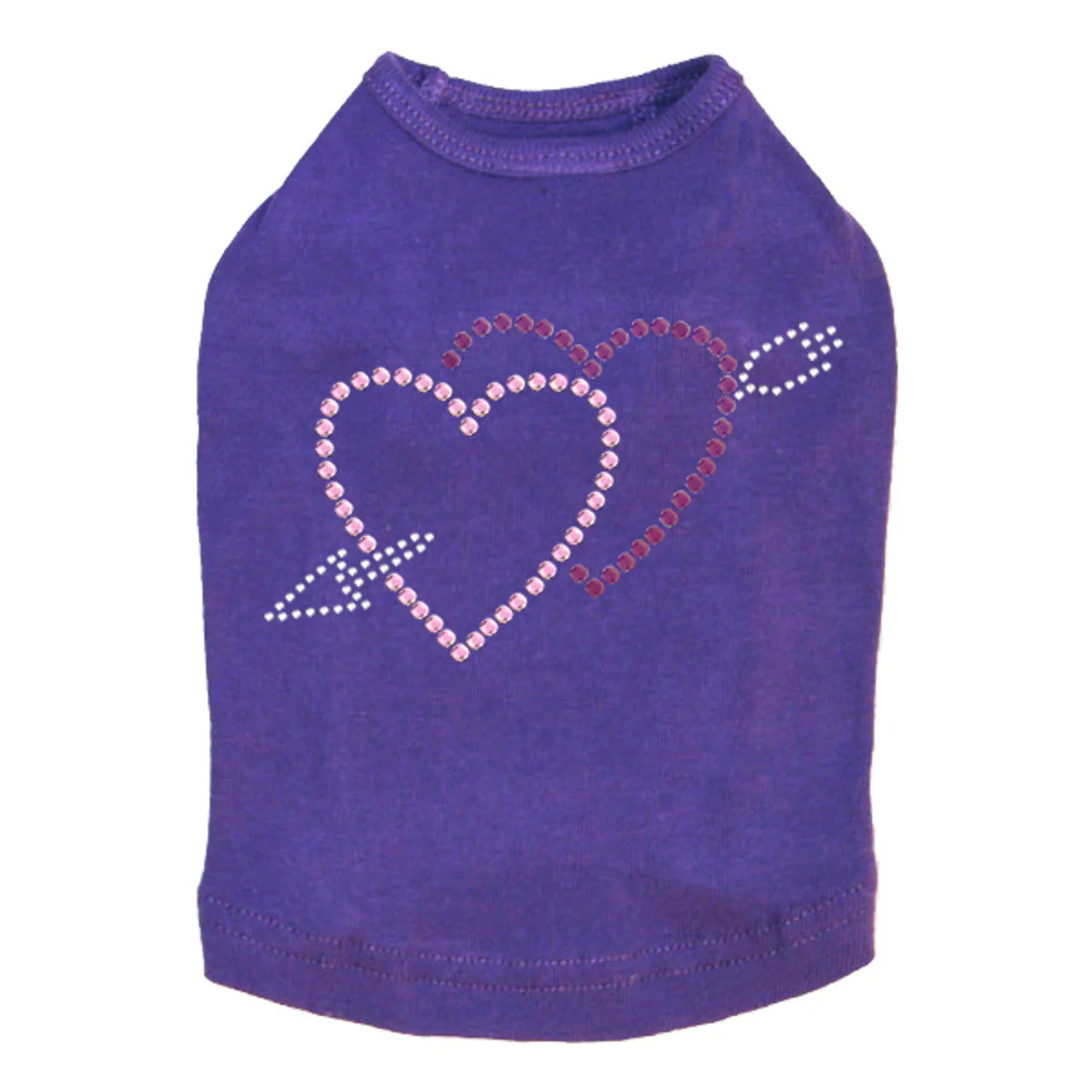 Pink & Purple Hearts with Arrow - Dog Tank - Image 8