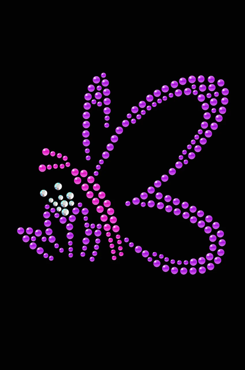 Pink & Purple Nailhead Butterfly - Bandannas