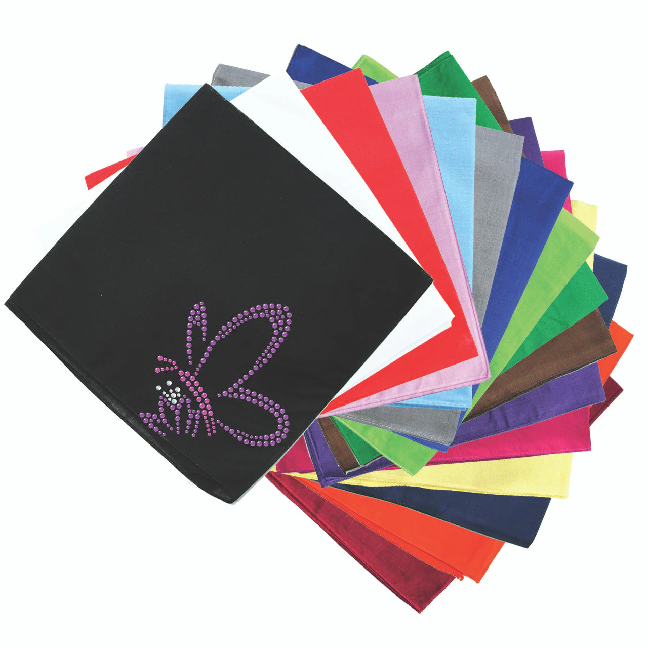 Pink & Purple Nailhead Butterfly - Bandannas - Image 2