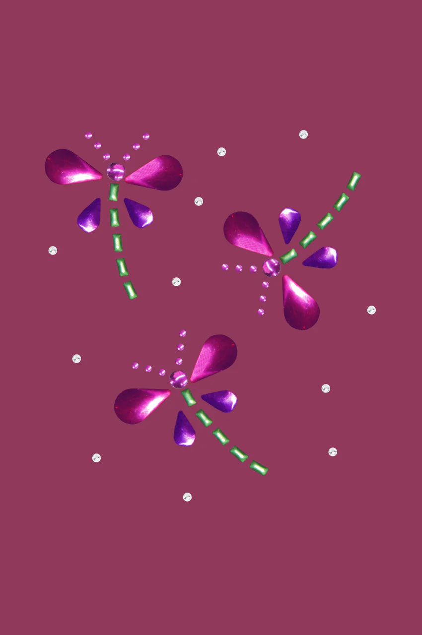 Pink & Purple Nailhead Dragonflies - Bandannas - Image 13