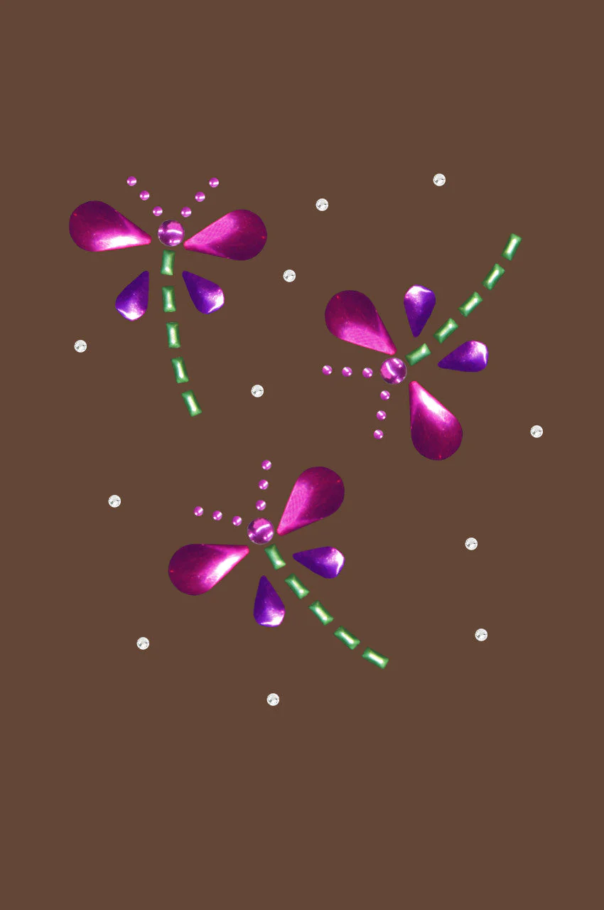 Pink & Purple Nailhead Dragonflies - Bandannas - Image 16