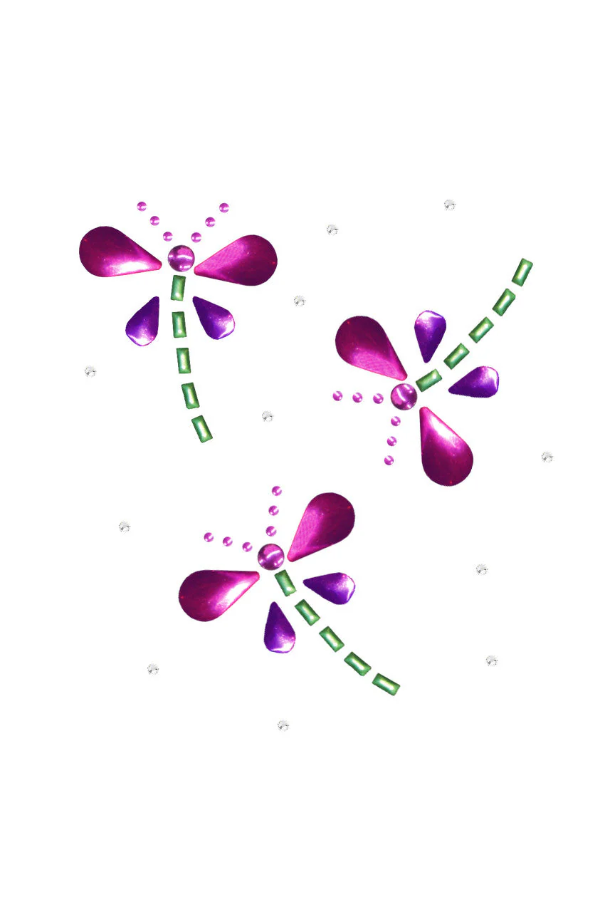 Pink & Purple Nailhead Dragonflies - Bandannas - Image 17