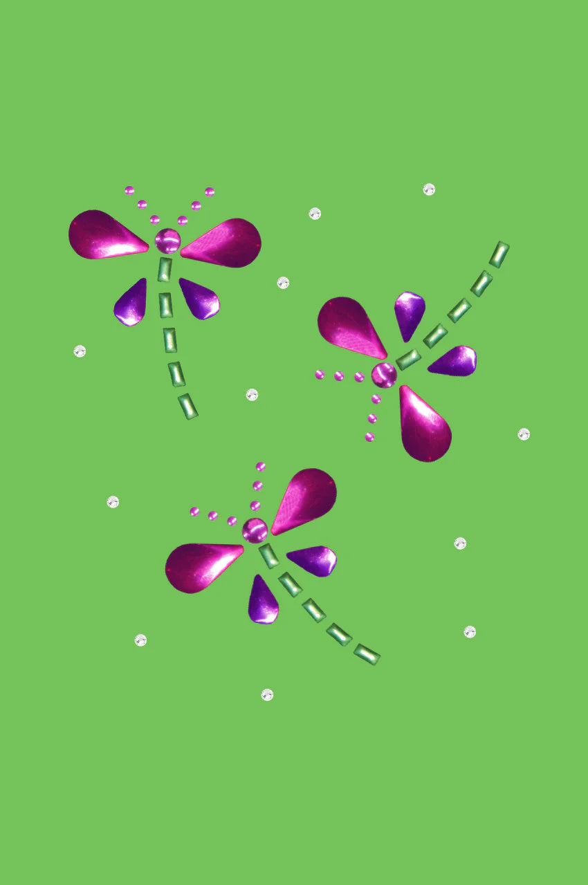 Pink & Purple Nailhead Dragonflies - Bandannas - Image 6