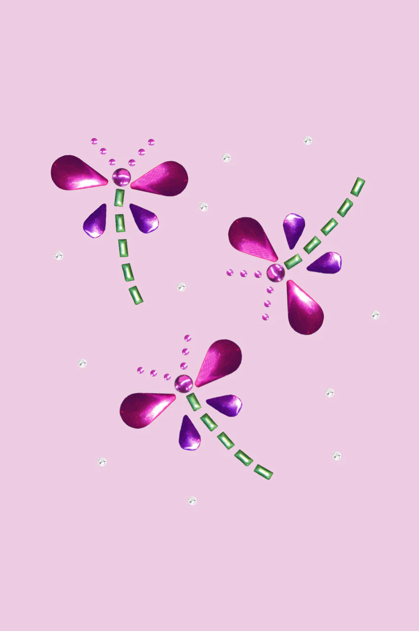 Pink & Purple Nailhead Dragonflies - Bandannas - Image 8