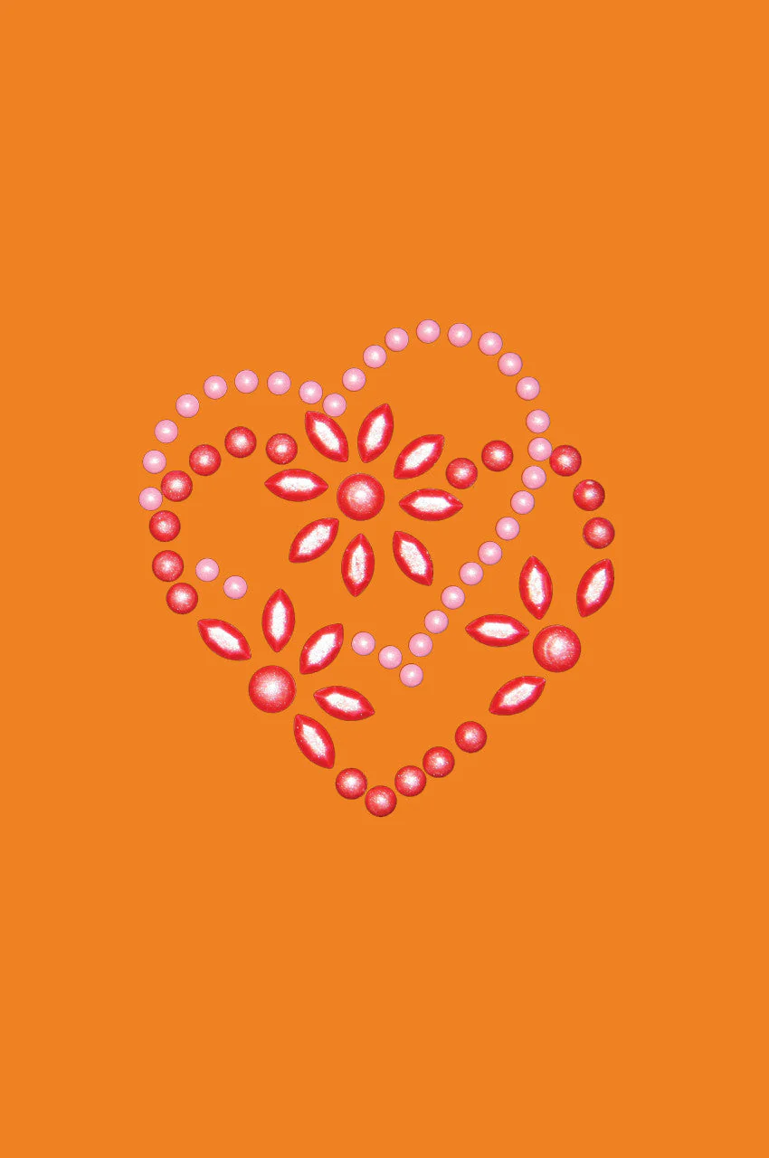 Pink & Red Flower Heart Bandanna - Image 2