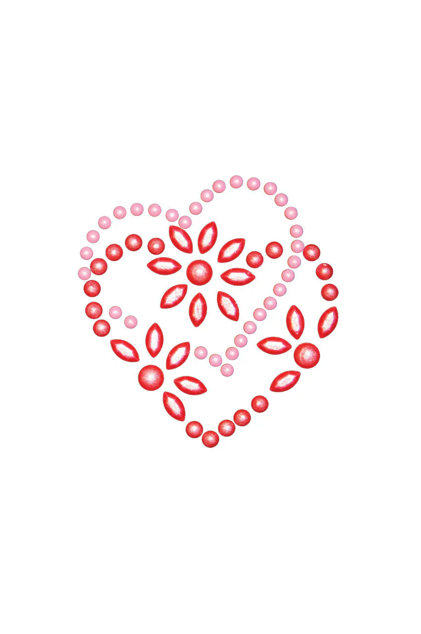 Pink & Red Flower Heart Bandanna - Image 3