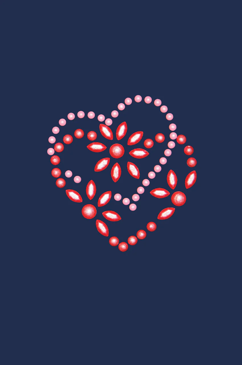 Pink & Red Flower Heart Bandanna - Image 4