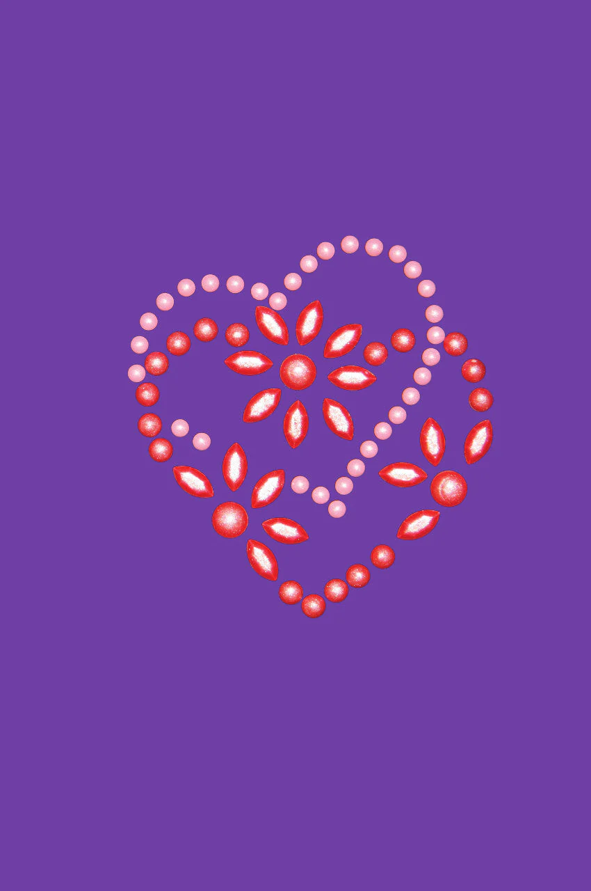 Pink & Red Flower Heart Bandanna - Image 6
