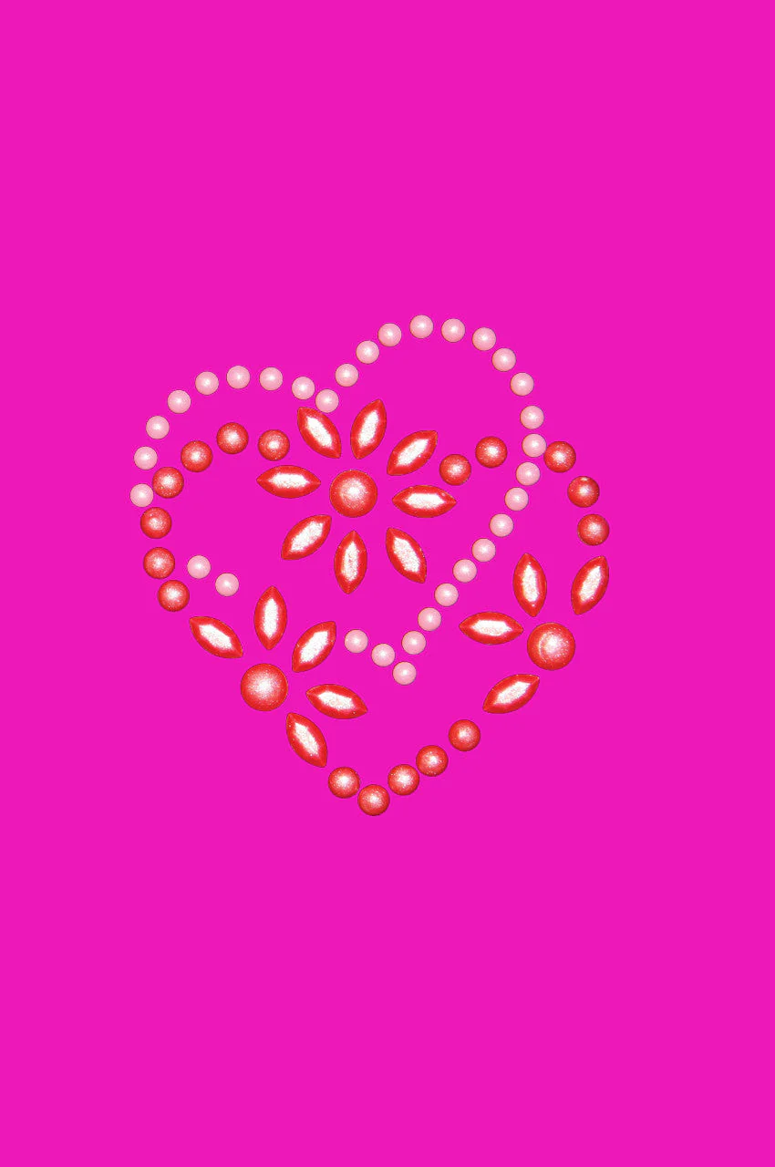 Pink & Red Flower Heart Bandanna - Image 9