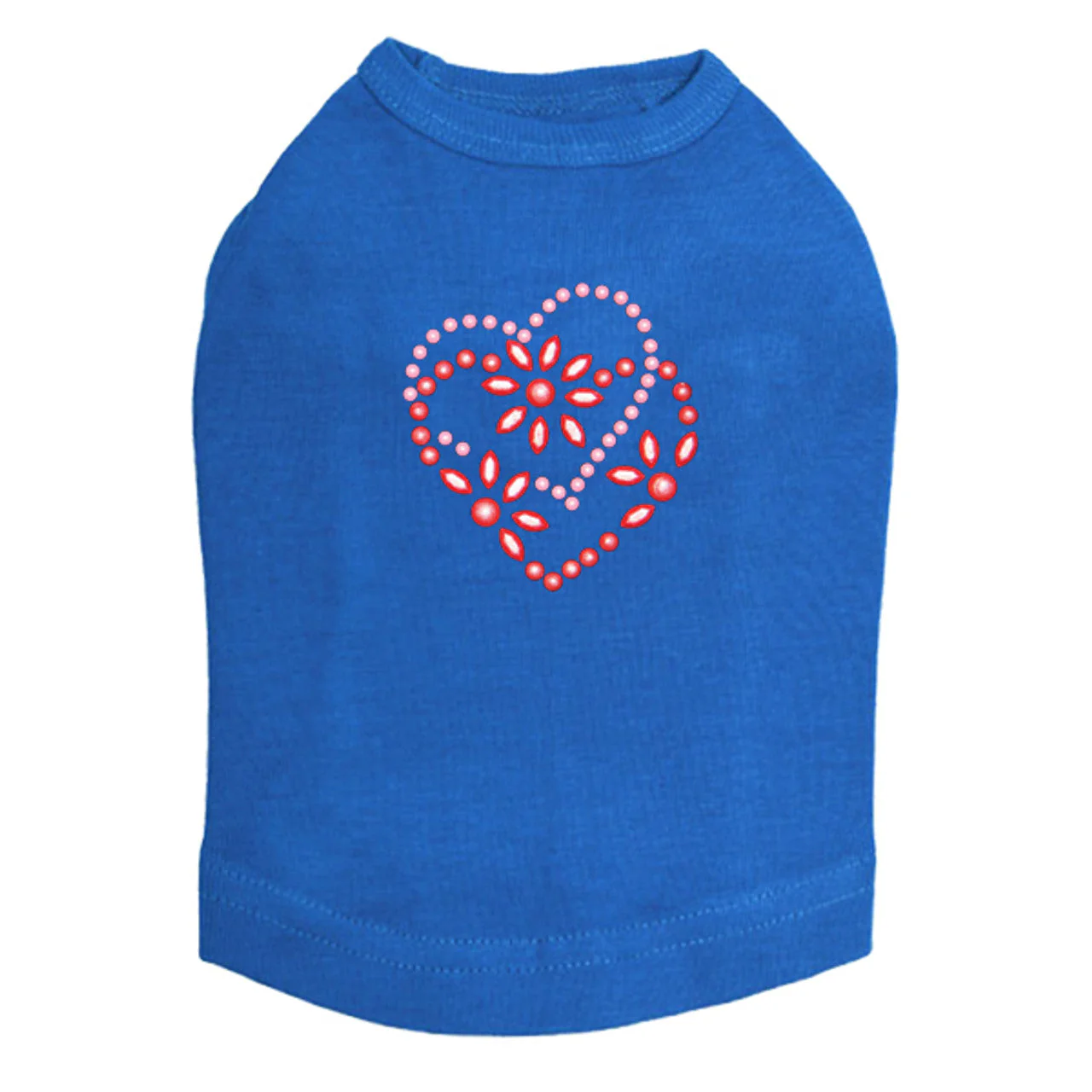 Pink & Red Flower Heart - Dog Tank - Image 6