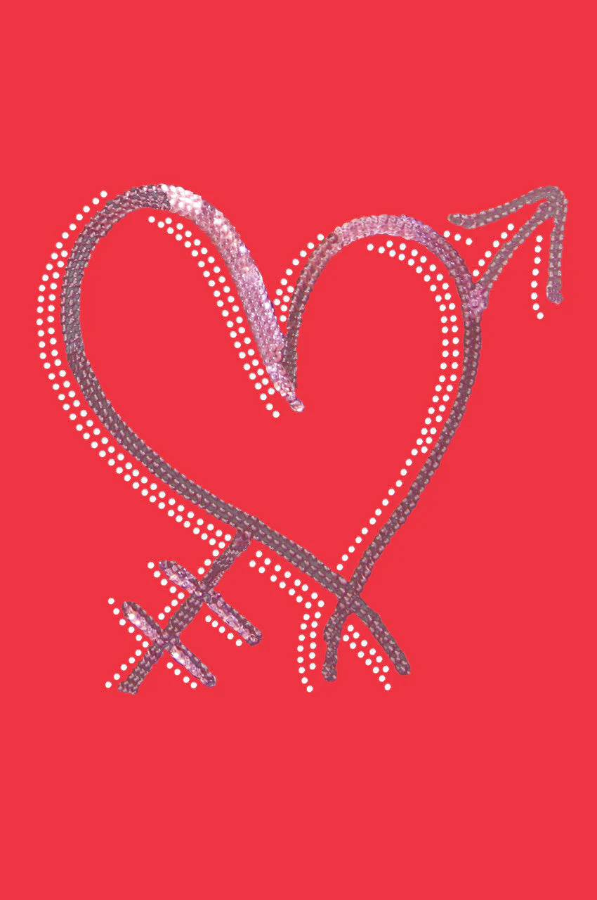 Pink Sequin Heart with Arrow Bandanna - Image 15