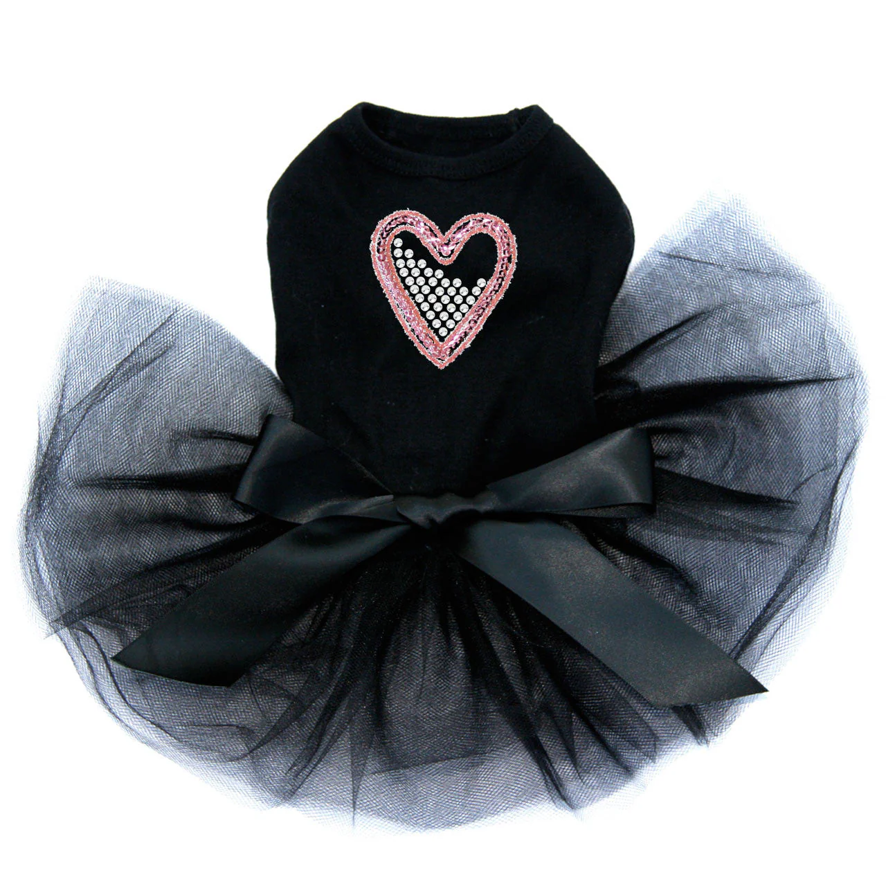 Pink Sequin & Rhinestone Heart - Custom Tutu - Image 3