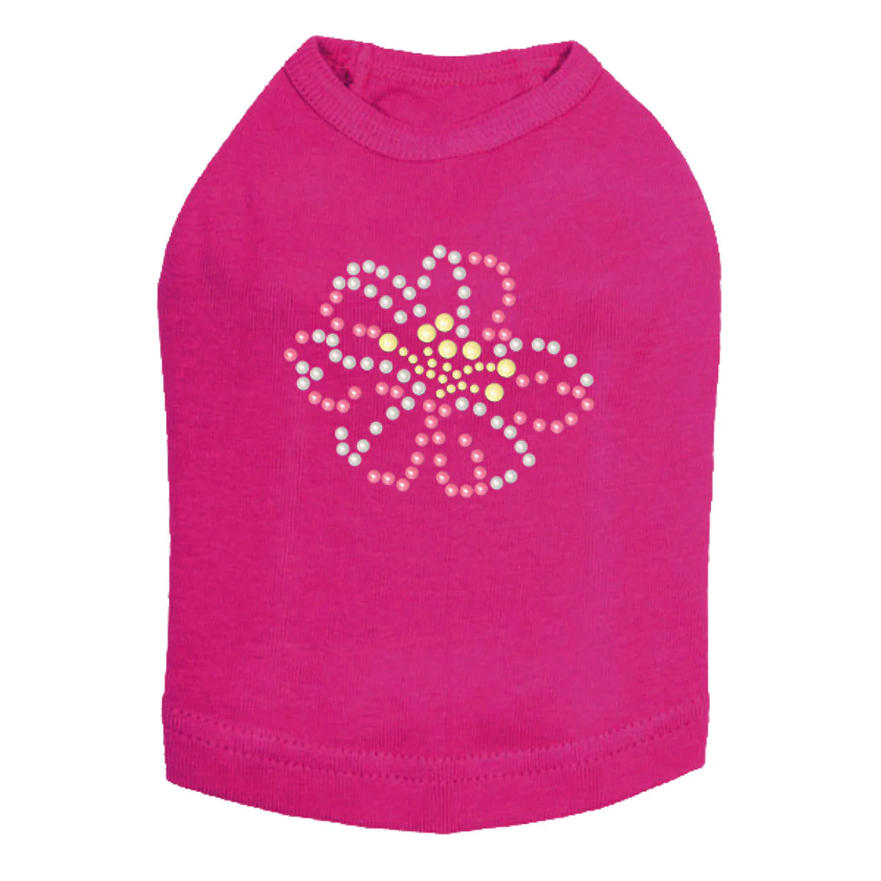 Pink & Yellow Pearl Flower - Dog Tank - Image 13