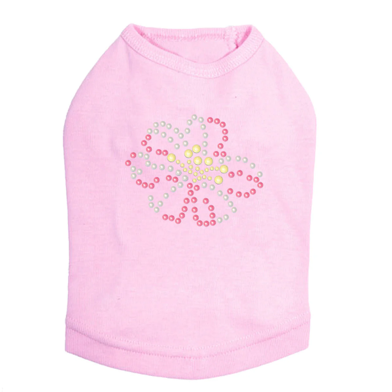 Pink & Yellow Pearl Flower - Dog Tank - Image 2