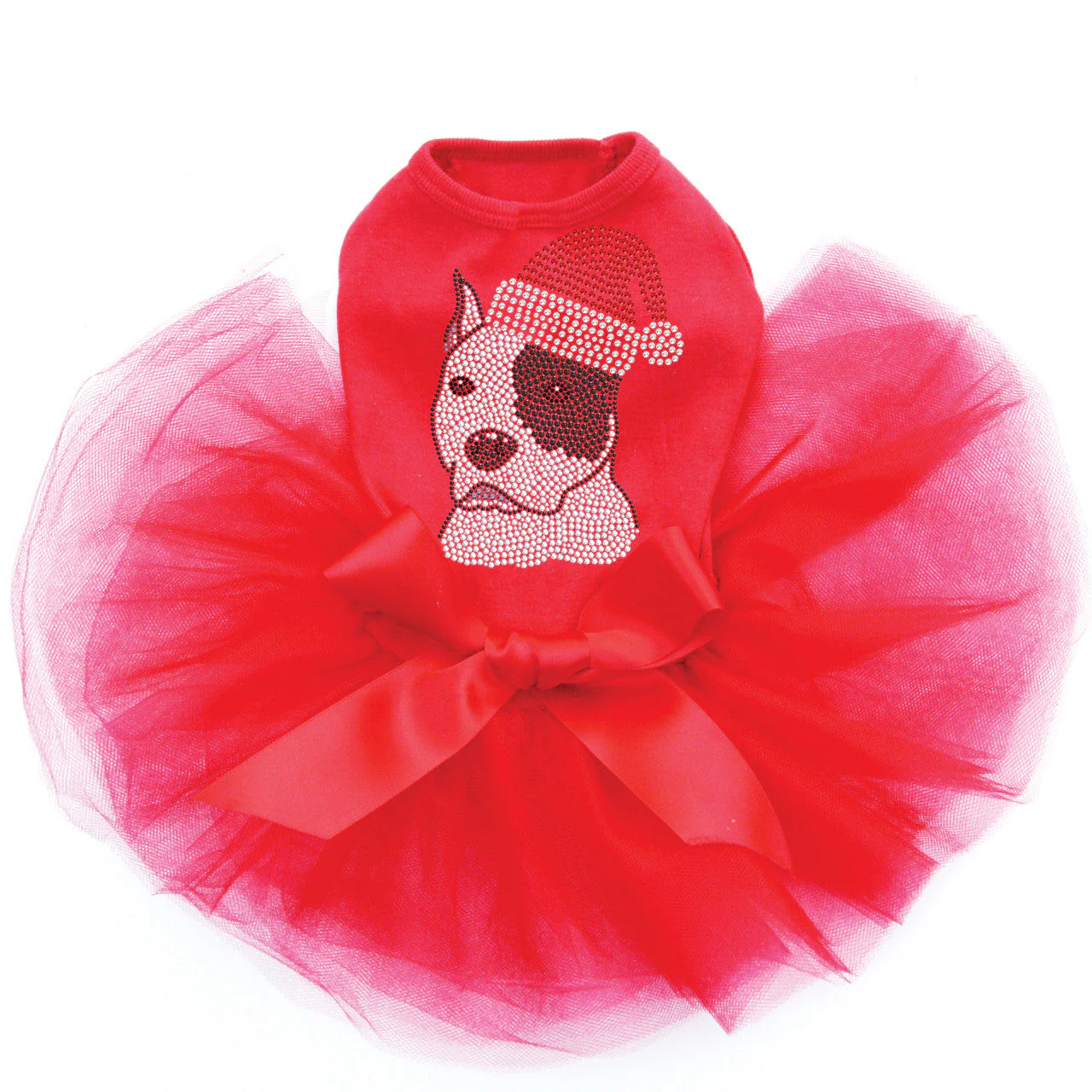 Pit Bull with Santa Hat - Custom Tutu - Image 3