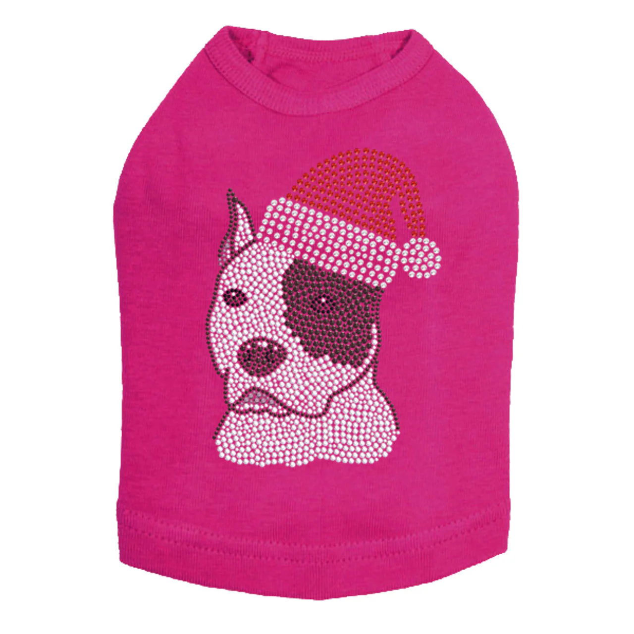 Pit Bull with Santa Hat - Dog Tank - Image 14