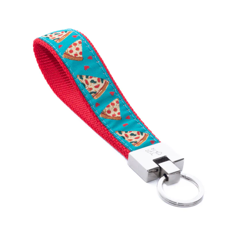 Up Country Pizza Lover Cast Brass Key Ring
