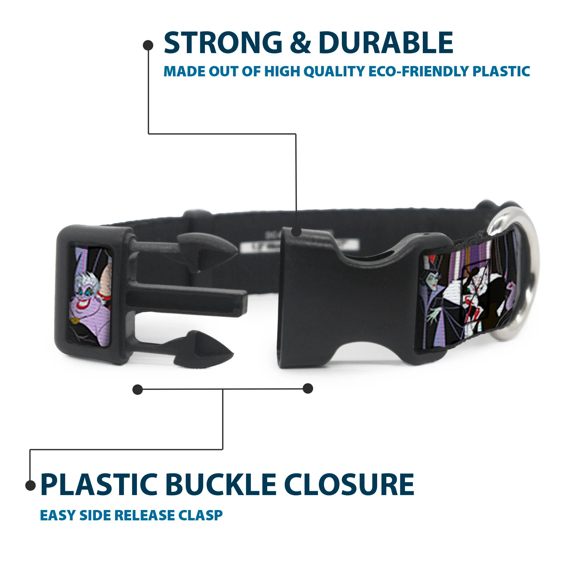 Plastic Clip Collar - 5-Disney Villains Stacked - Image 4