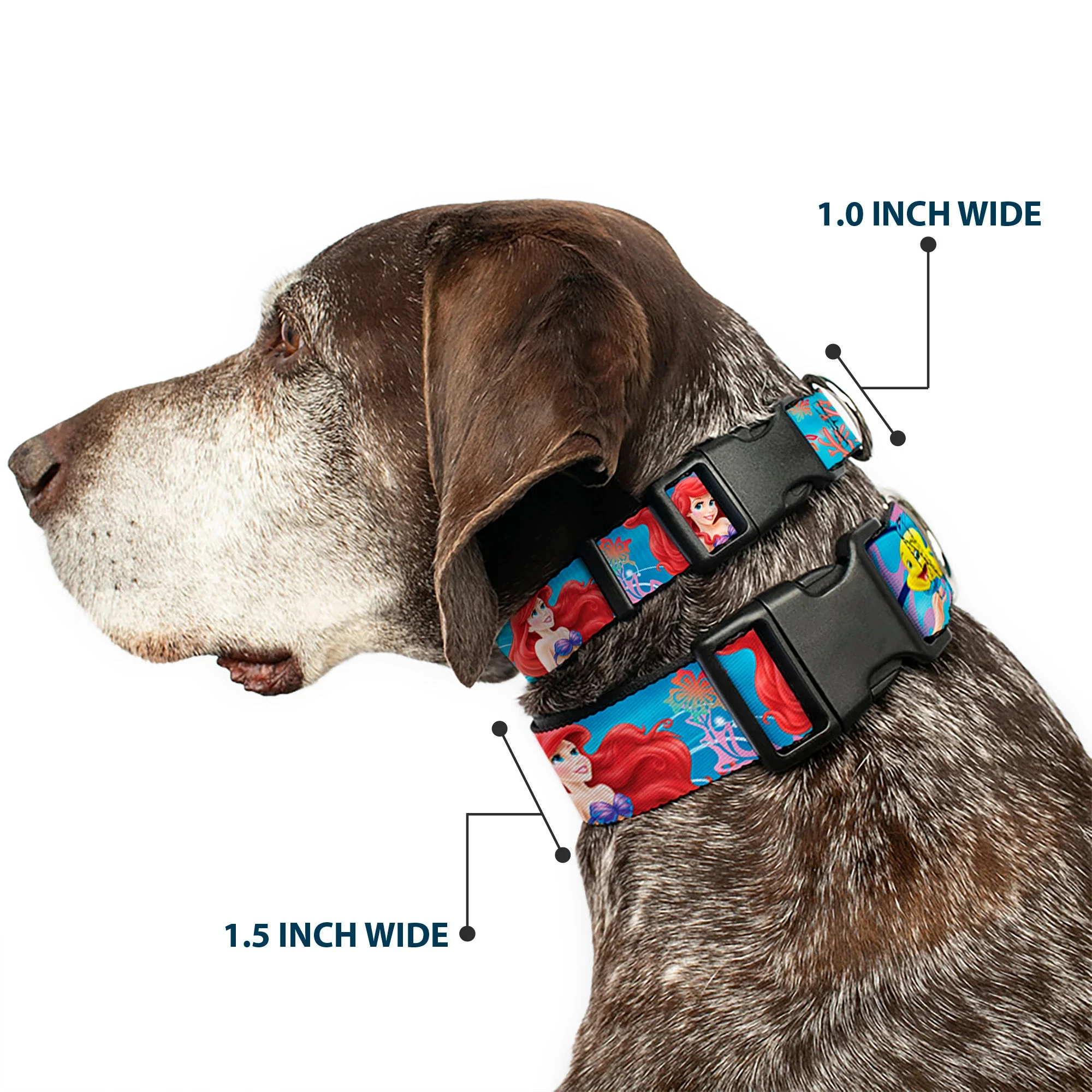 Plastic Clip Collar - Ariel & Flounder Vivid Underwater Poses - Image 2