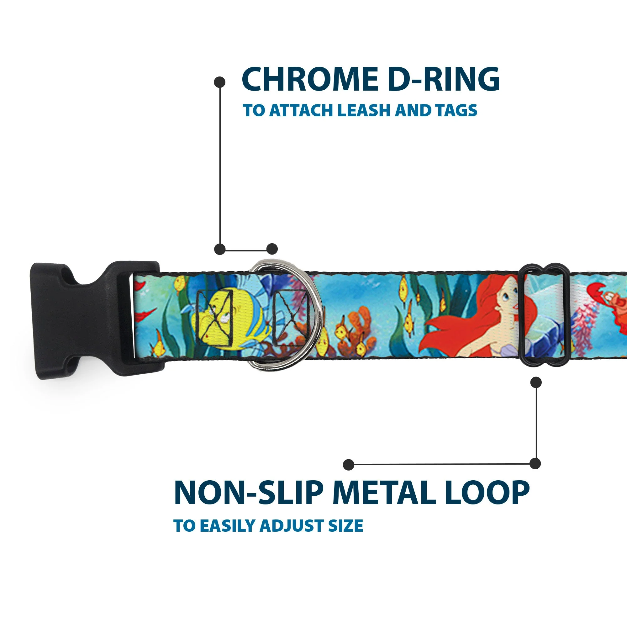 Plastic Clip Collar - Ariel, Sebastian & Flounder Scene - Image 5