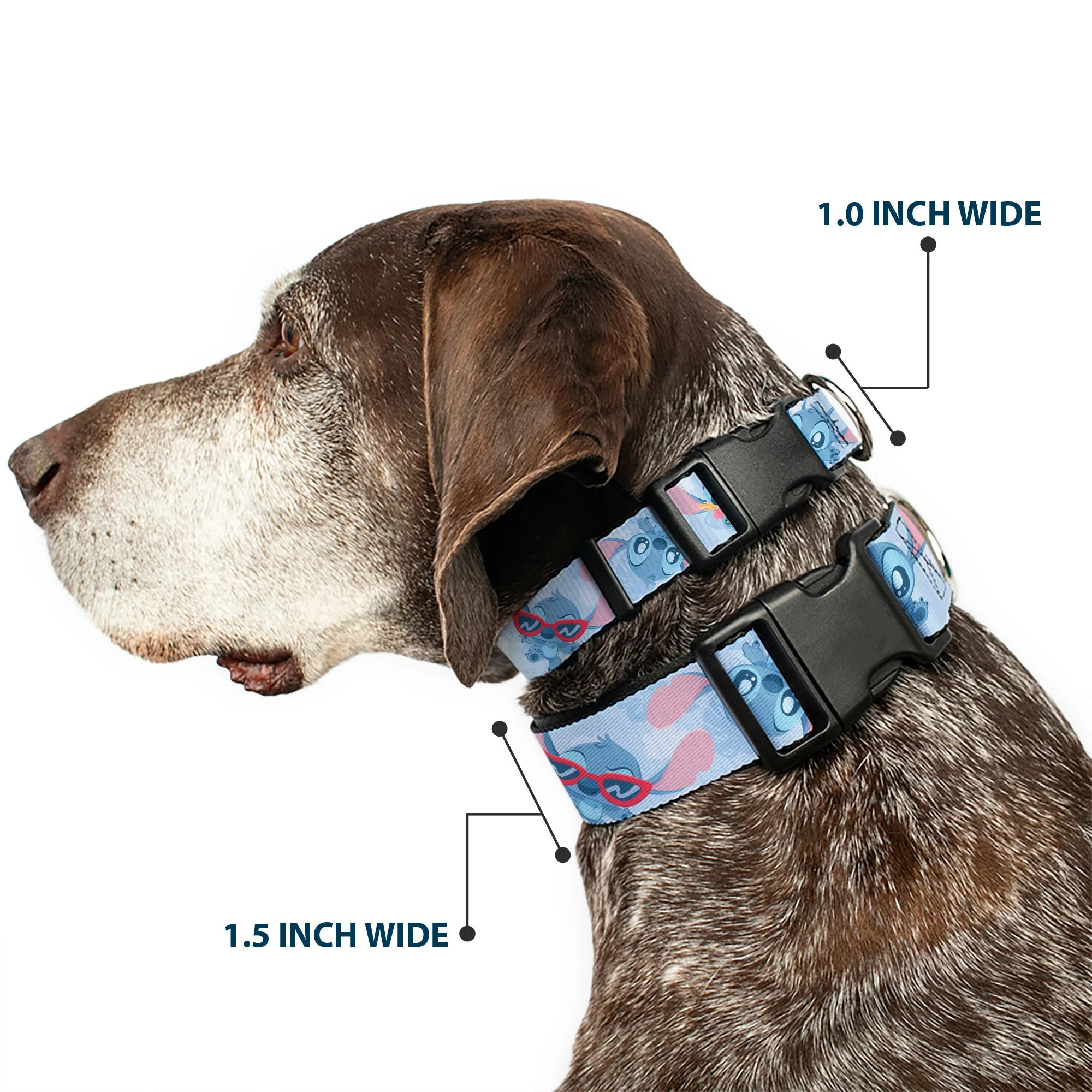 Plastic Clip Collar - Baby Stitch Poses Close-Up Baby Blue - Image 2